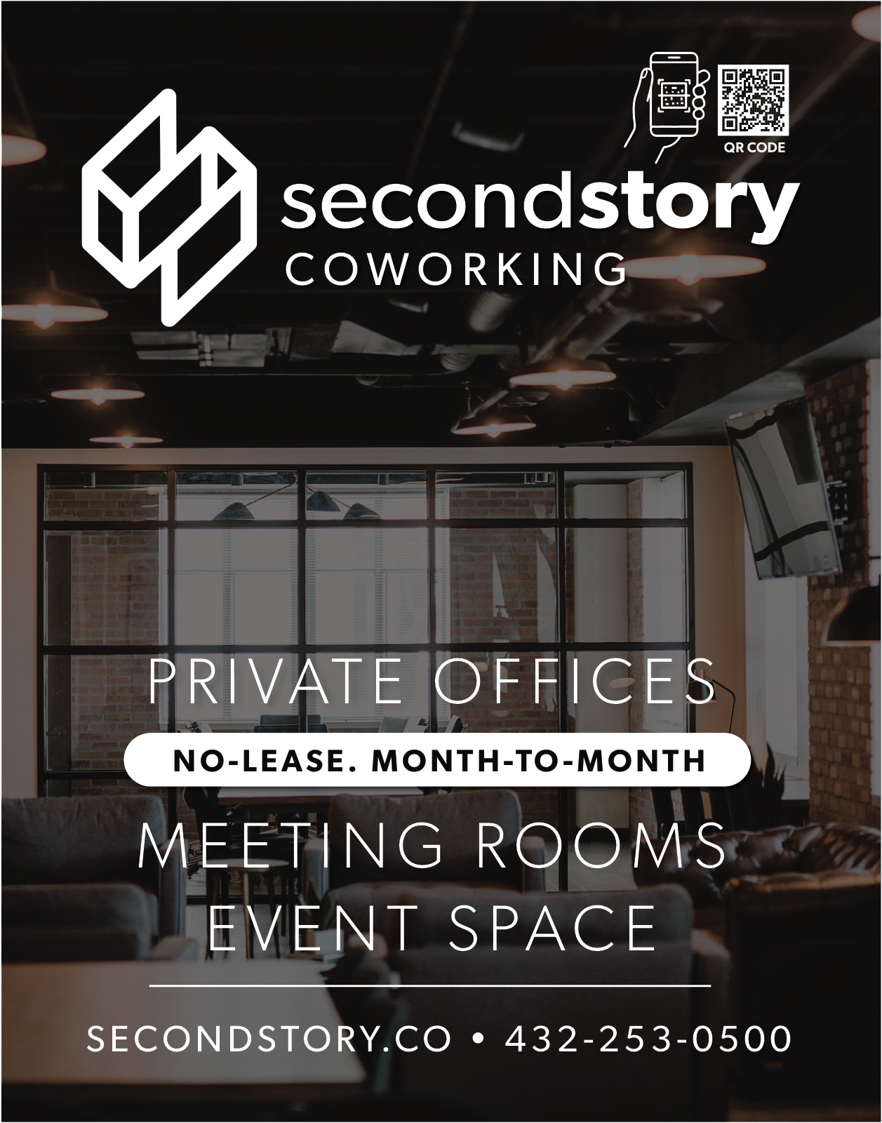 Signage: private offices, meeting rooms, event space